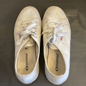 Superga white Kate Middleton tennis shoes
